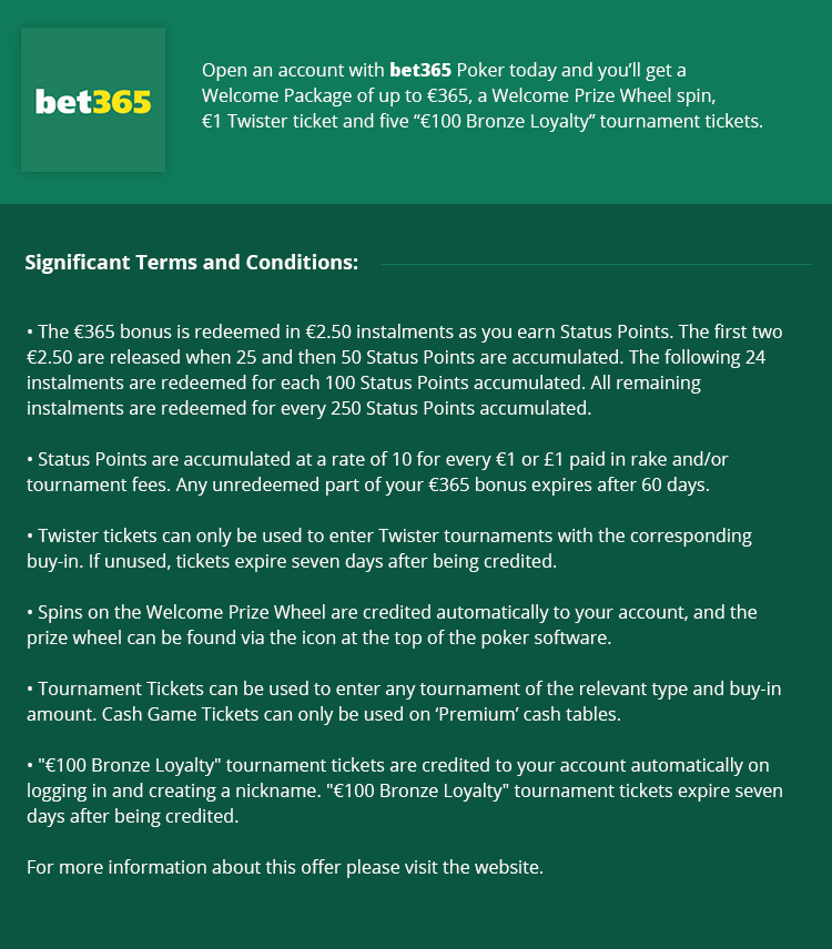 Bet365 Loyalty Bonus Criteria